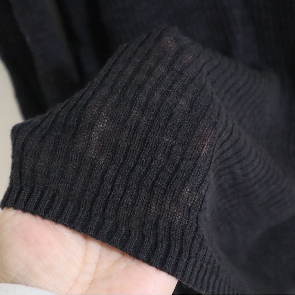 Zara Black Ribbed Long Sleeve Sweater Size Medium NWTO - Picture 5 of 6